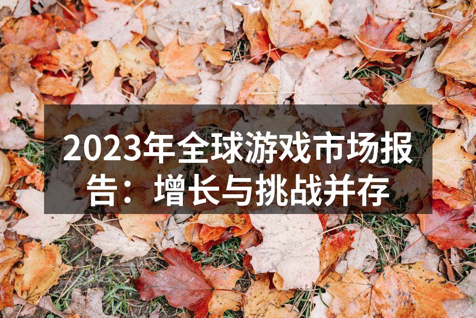 2023年全球游戏市场报告:增长与挑战并